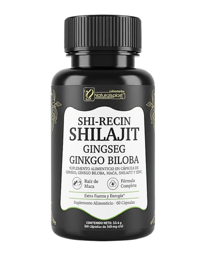 [8878] SHILAJIT GINGSEG GINKGO BILOBA CAPSULAS X60 NATURALSPLAST