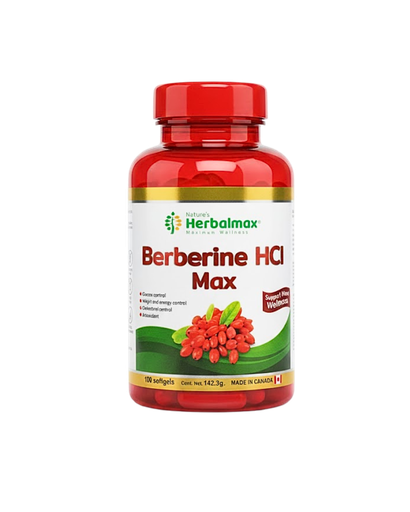[8888] BERBERINE HCI MAX SOFTGELS X100 NATURES HERBALMAX