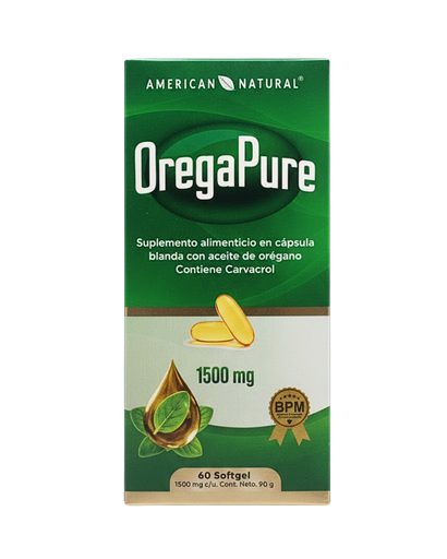 [8894] OREGAPURE 1500MG SOFTGELS X60 AMERICAN NATURAL