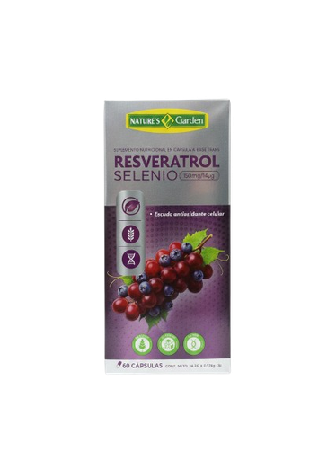 [8921] RESVERATROL SELENIO CAPSULAS X60 NATURES GARDEN