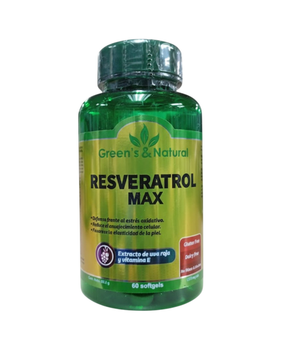 [8930] RESVERATROL MAX CAPSULAS X60 GREENS & NATURAL