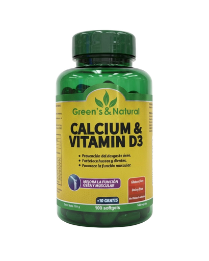 [8932] CALCIUM Y VITAMIN D3 CAPSULAS X110 GREENS & NATURAL