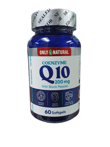 [8942] COENZYME Q10 200MG SOFTGELS X60 ONLY NATURAL