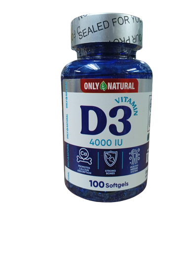 [8956] D3 VITAMIN 4000IU SOFTGELS X100 ONLY NATURAL