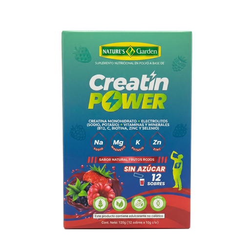 [9028] CREATIN POWER 120G SOBRES FRUTOS ROJOS X12 NATURES GARDEN