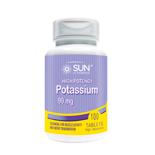 [7717] POTASSIUM 99MG TABLETAS X100 SUN VITAMINS