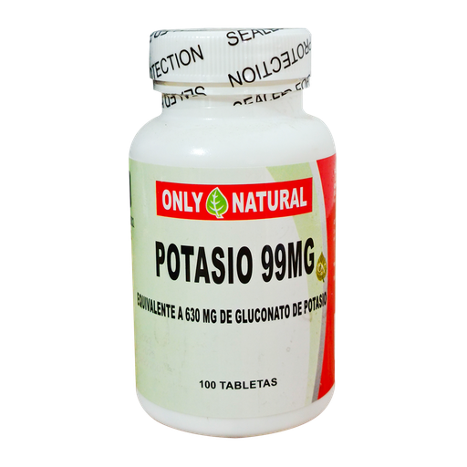 [1848] POTASIO 99MG TABLETAS X 100 ONLY NATURAL