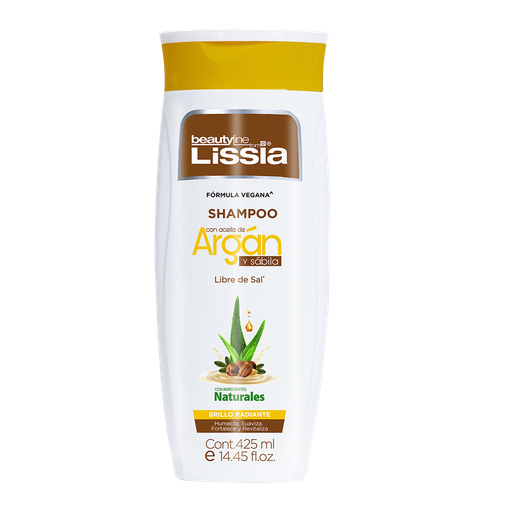 [7661] ARGAN Y SABILA SHAMPOO 425ML LISSIA