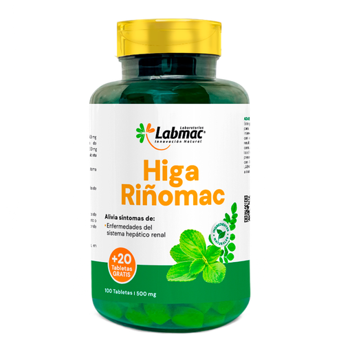 [6689] HIGA RIÑOMAC 500MG TABLETAS X100+20 LABMAC