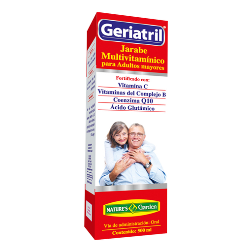 [4832] GERIATRIL TONICO MULTIVITAMINICO JARABE DE 500 ML DE NATURES GARDEN