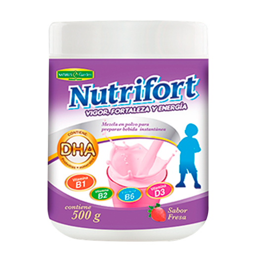 [5237] NUTRIFORT FRESA POLVO 500G NATURES GARDEN