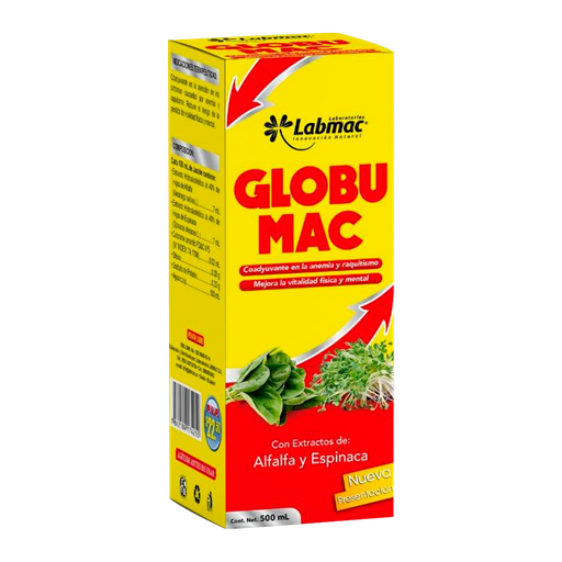 [5349] GLOBUMAC ANTI ANEMICO JARABE DE 500ML LABMAC