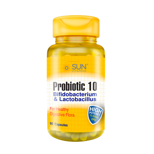 [7646] PROBIOTIC 10 BIFIDOBACTERIUM & LACTOBACILUS CAPSULAS X60 SUN VITAMINS