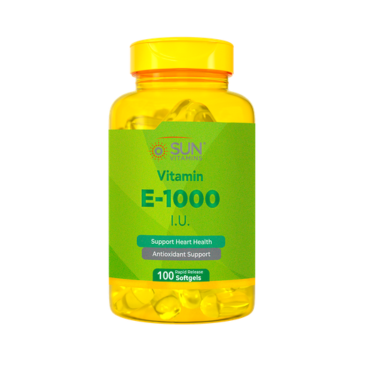 [6950] VITAMIN E 1000 I.U. SOFTHGEL X100 SUN VITAMINS