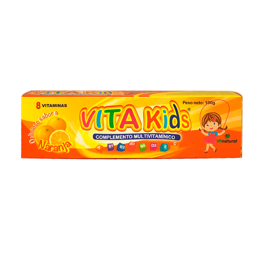 [6316] VITA KIDS COMPLEJO MULTIVITAMINICO SABOR NARANJA 100 GR VITAFARMA