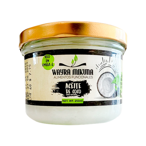 [6546] ACEITE DE COCO EXTRA VIRGEN 250 ML WAYRA MIKUNA