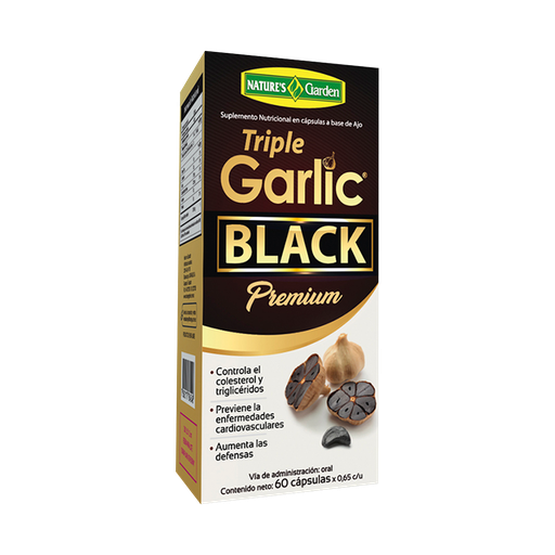 [6962] TRIPLE GARLIC BLACK PREMIUM CAPSULAS X60 NATURES GARDEN