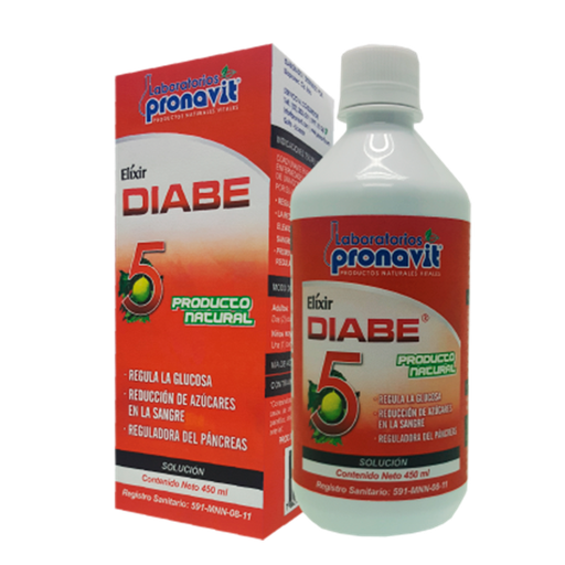 [4595] DIABE 5 REGULADOR DE GLUCOSA JARABE 450 ML. PRONAVIT