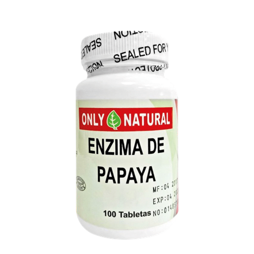 [5179] ENZIMA DE PAPAYA TABLETAS X100 ONLYNAT