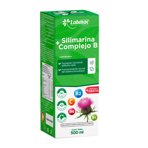 [7627] SILIMARINA + COMPLEJO B JARABE DE 500ML LABMAC