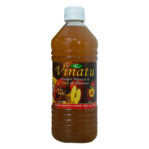 [1720] VINATU VINAGRE DE MANZANA CON MADRE JARABE 500ML VR