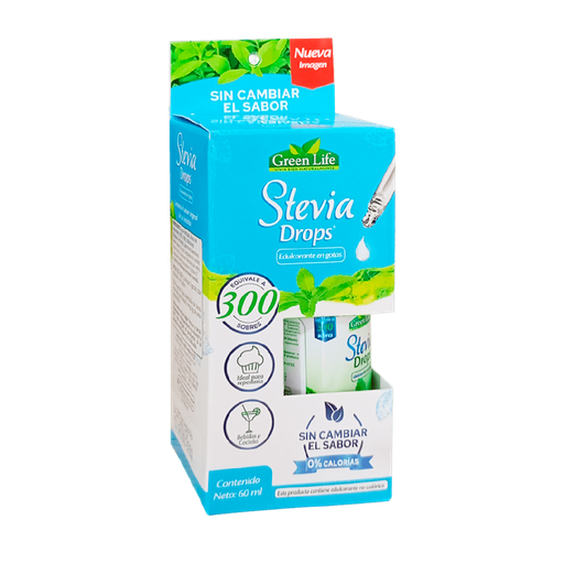[6887] STEVIA DROPS GOTERO 60ML GREEN LIFE