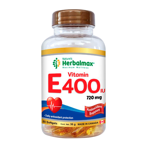 [7095] VITAMINA E400 IU 720MG SOFTGELS X50 NATURES HERBALMAX