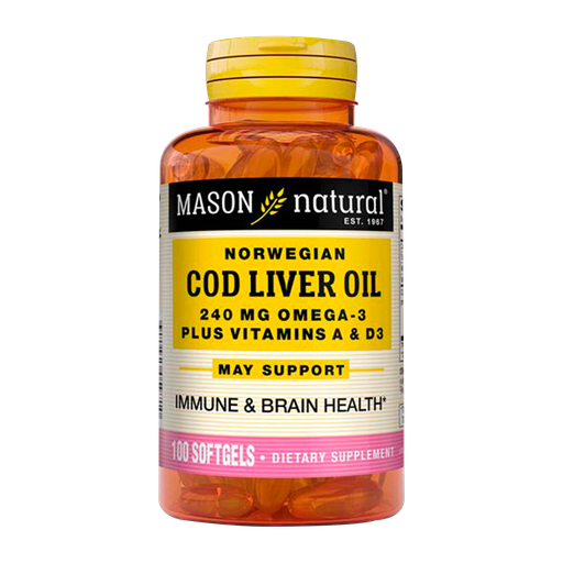 [1413] COD LIVER OIL 10 MG CAPSULAS X 100 MASON