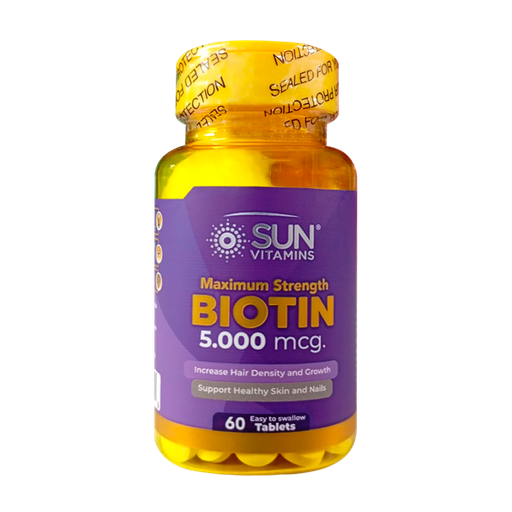 [6893] BIOTIN 5000MCG TABLETAS X60 SUN VITAMINS