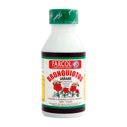 [3020] BRONQUIOTOS CON VITAMINA C Y PROPOLEO JARABE 120 ML FARCOL