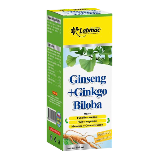 [4533] GINSENG + GINKGO BILOBA DE 500ML LABMAC
