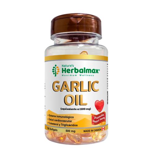 [7252] GARLIC OIL SOFTHGELS X100 NATURES HERBALMAX
