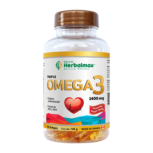 [7248] OMEGA 3 1400MG SOFTGELS X100 NATURES HERBALMAX