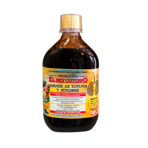 [7653] EL REY CUTERVO JARABE DE TOTUMA Y JENGIBRE 400ML SAVALED