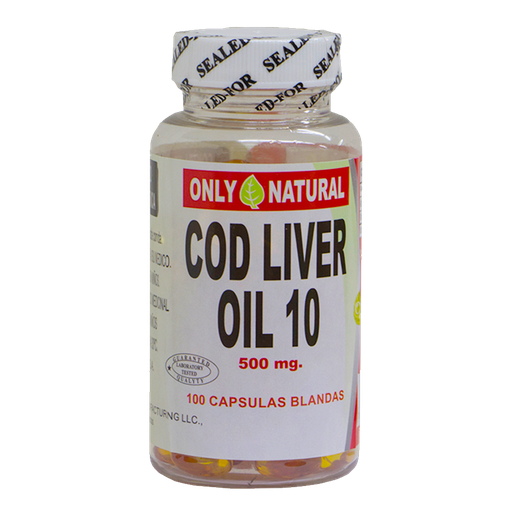 [1110] COD LIVER OIL 10 CAP 500 MG. X 100 ONLY NATURAL
