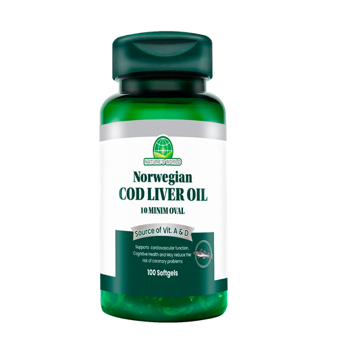 [7766] COD LIVER OIL 10 NORWEGIAN SOFTHGELS X100 NATURES WORLD