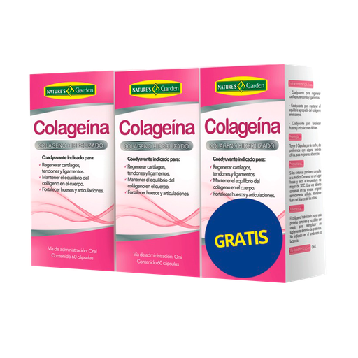 [6711] COLAGEINA PACK X 3 CAPSULAS X60 NATURES GARDEN