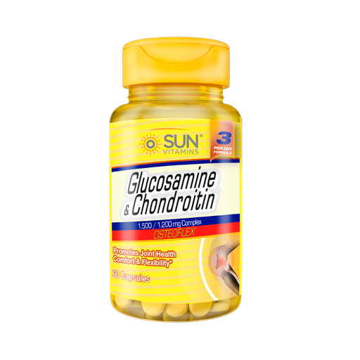 [6406] GLUCOSAMINE & CHONDROITIN 1500 / 1200 MG COMPLEX CAPSULAS X 60 SUN VITAMINS
