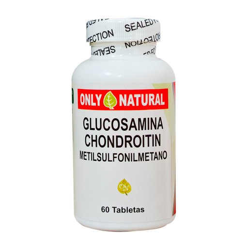 [1260] GLUCOSAMINA CHONDROITIN METILSULFONILMETANO TABLETAS X 60 ONLY NATURAL