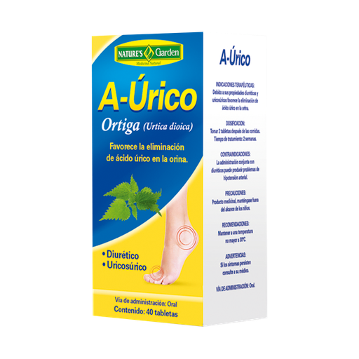 [5264] A-URICO TABLETAS X 40 NATURES GARDEN