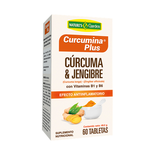 [6963] CURCUMA & JENGIBRE TABLETAS X60 NATURES GADEN