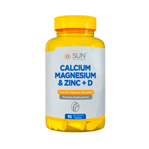 [7286] CALCIUM MAGNESIUM & ZINC + D TABLETAS X90 SUN VITAMINS