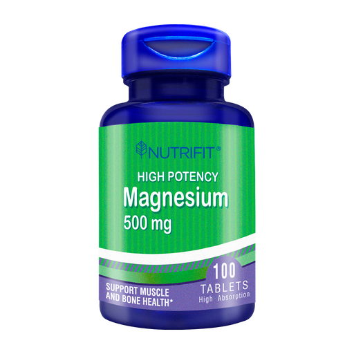 [7527] MAGNESIUM 500MG HIGH POTENCY TABLETAS X100 NUTRIFIT