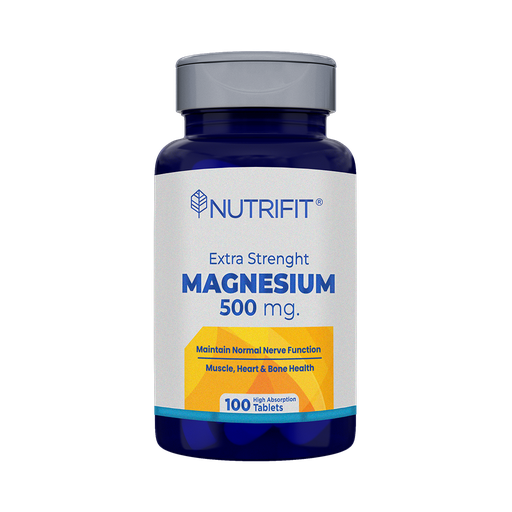 [7527] MAGNESIUM 500MG HIGH POTENCY TABLETAS X100 NUTRIFIT