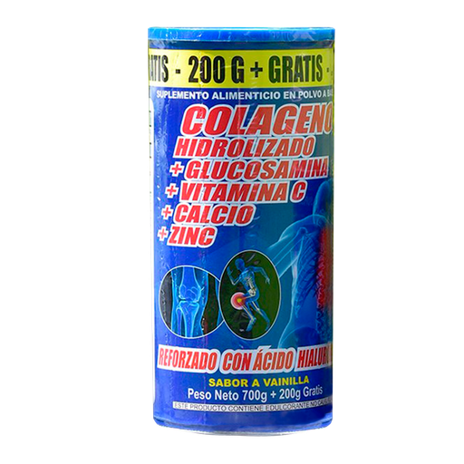 [7300] COLAGENO HIDROLIZADO+ GLUCOSAMINA+ VITAMINA C+ CALCIO+ ZINC 900GR NATU GREEN HOUSE