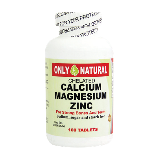 [586] CHELATED CALCIUM MAGNESIUM ZINC TABLETAS X 100 ONLY NATURAL