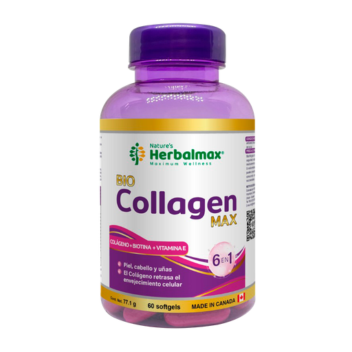 [7649] BIO COLLAGEN MAX 6 EN 1 SOFTGELS X60 NATURES HERBALMAX