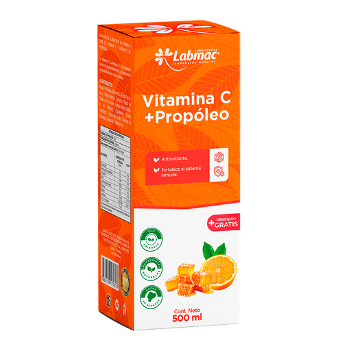 [7146] VITAMINA C + PROPÓLEO JARABE 500ML LABMAC