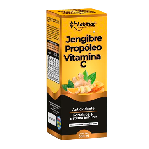 [7836] JENGIBRE PROPOLEO VITAMINA C JARABE DE 500ML LABMAC
