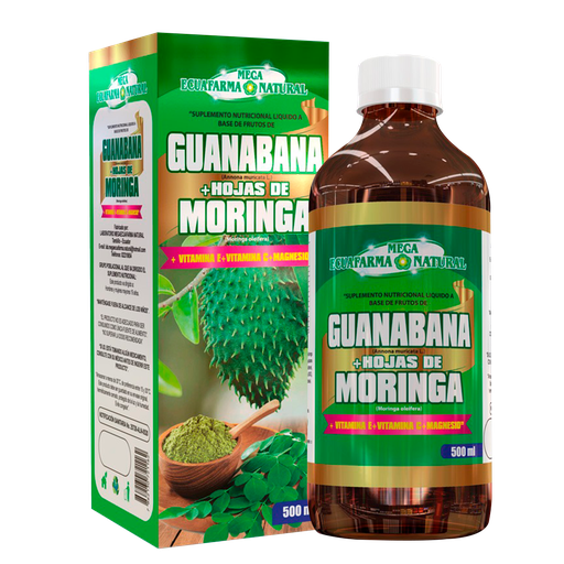 [8036] GUANABANA + HOJAS DE MORINGA SOLUCION 500ML MEGA ECUAFARMA